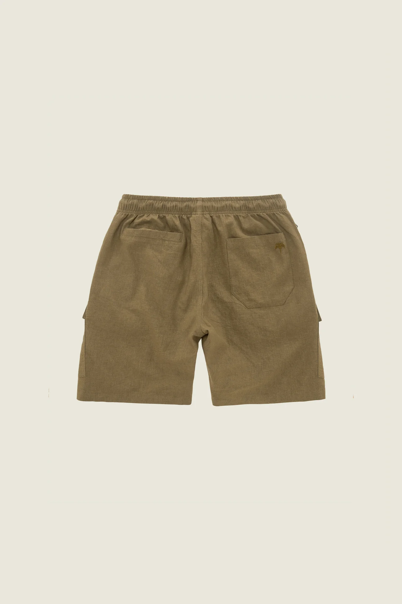 Army Cargo Linen Shorts - Green - Image 3